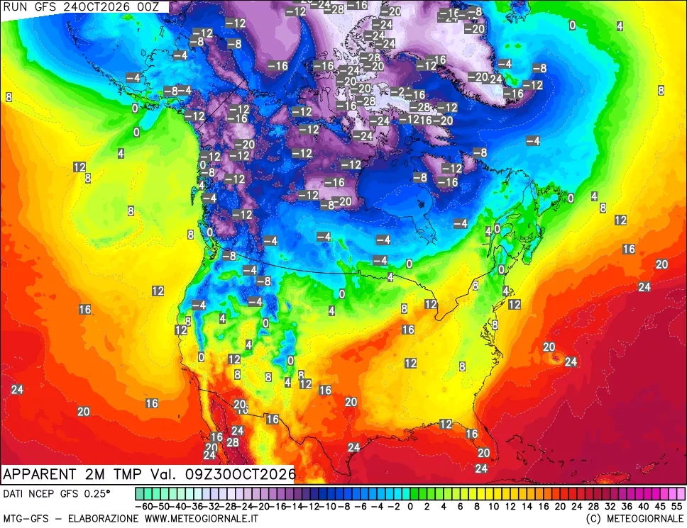 mappa Temp percepita
