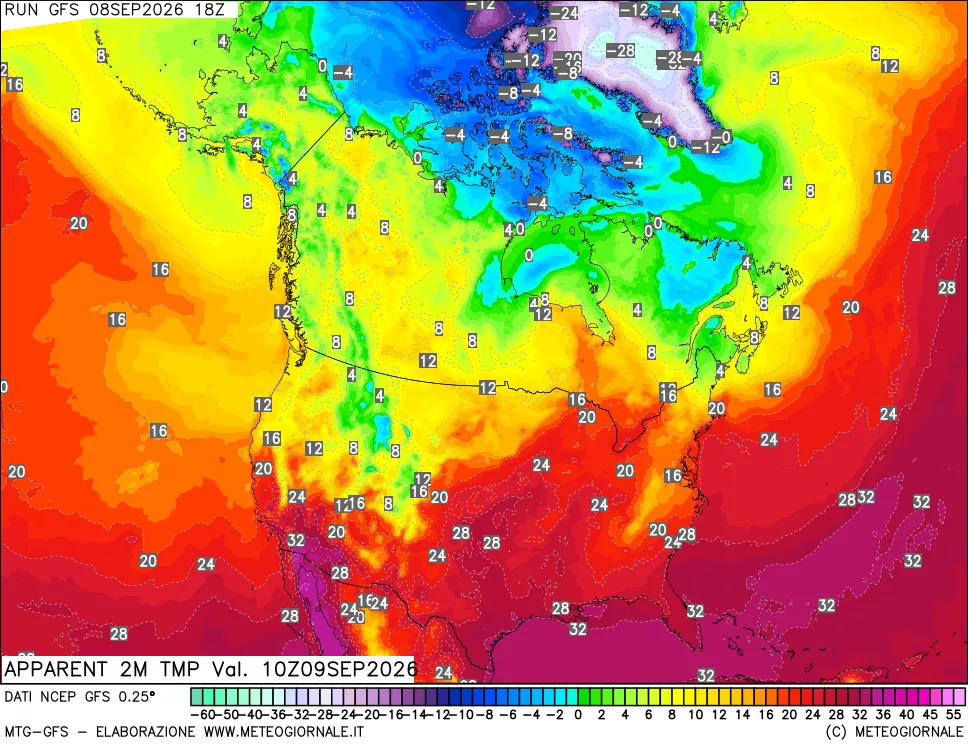 mappa Temp percepita