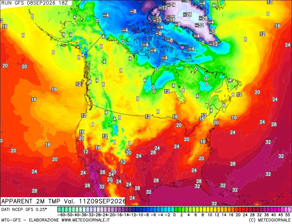 mappa Temp percepita