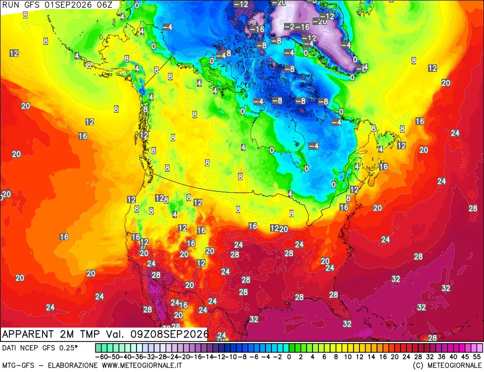 mappa Temp percepita