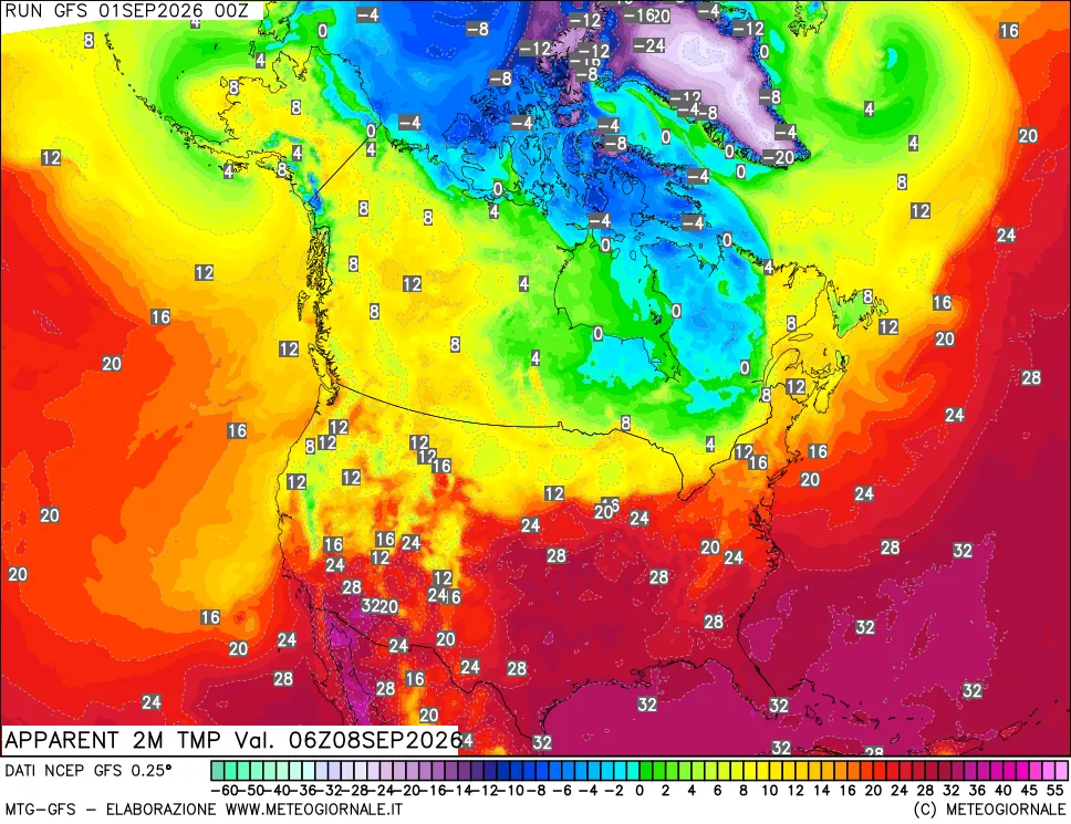 mappa Temp percepita