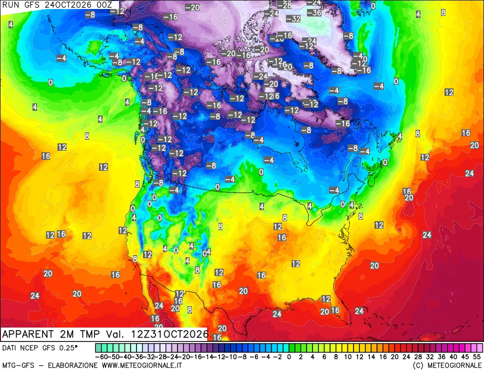 mappa Temp percepita