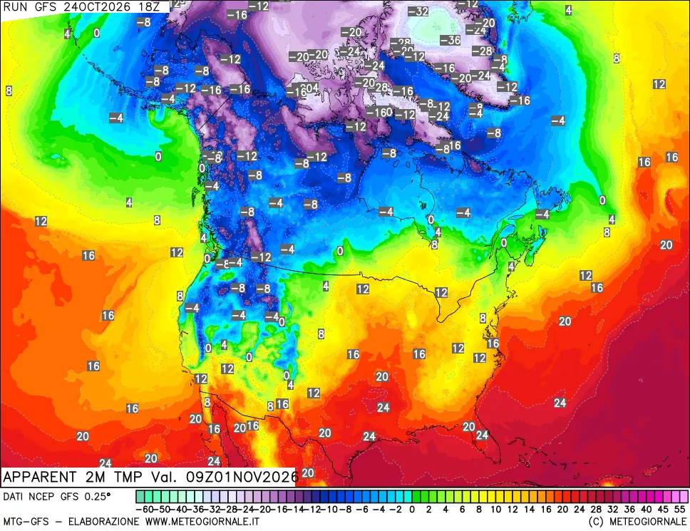 mappa Temp percepita