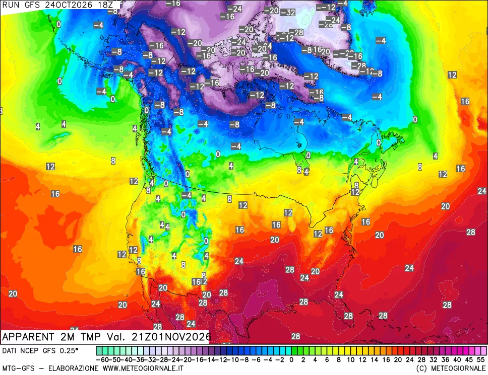 mappa Temp percepita