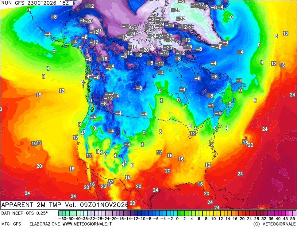 mappa Temp percepita