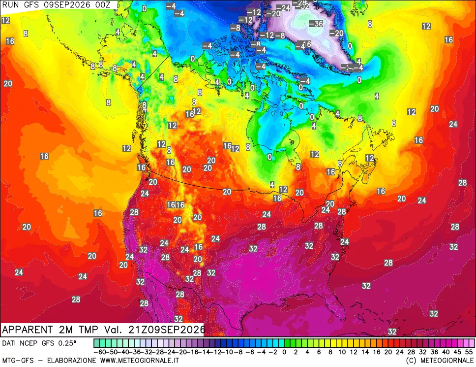 mappa Temp percepita