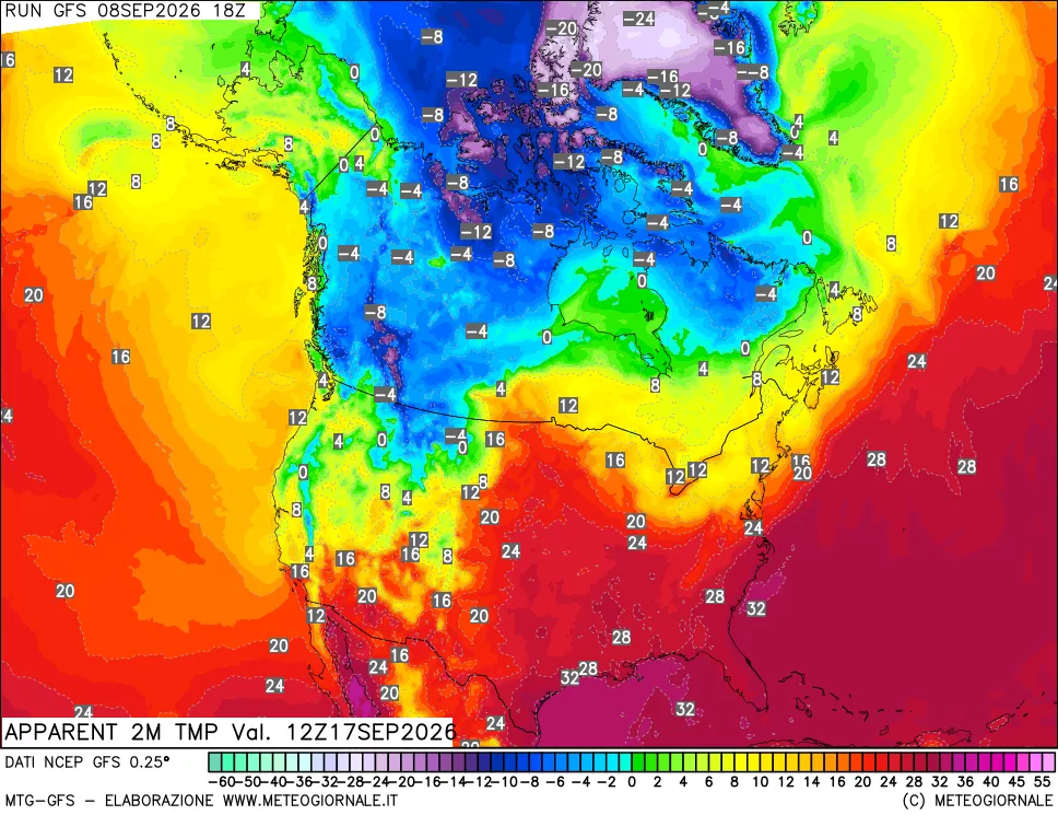 mappa Temp percepita