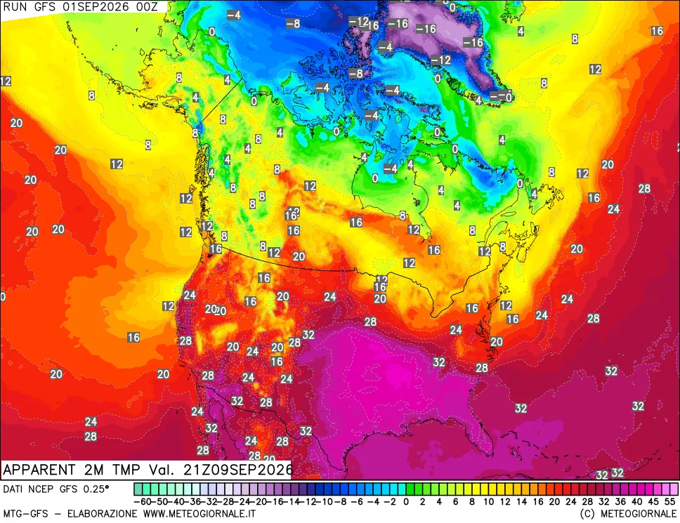 mappa Temp percepita