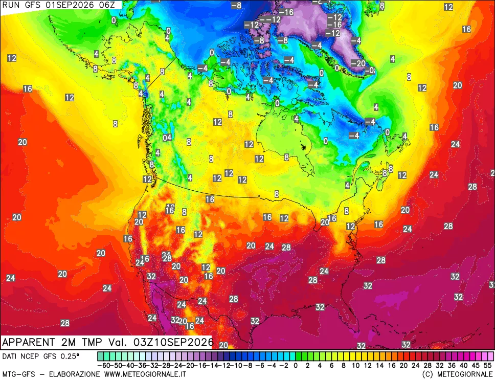 mappa Temp percepita