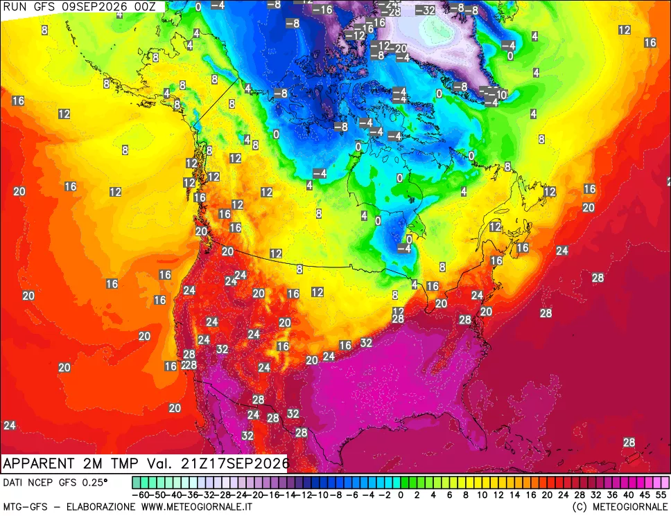 mappa Temp percepita
