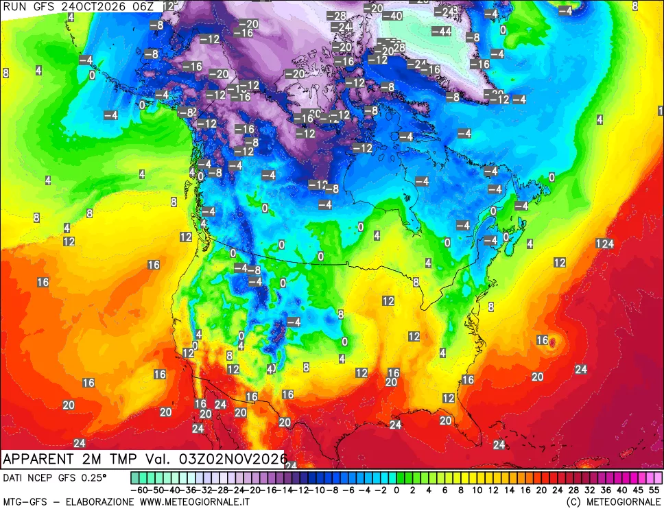 mappa Temp percepita