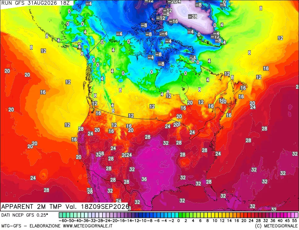 mappa Temp percepita