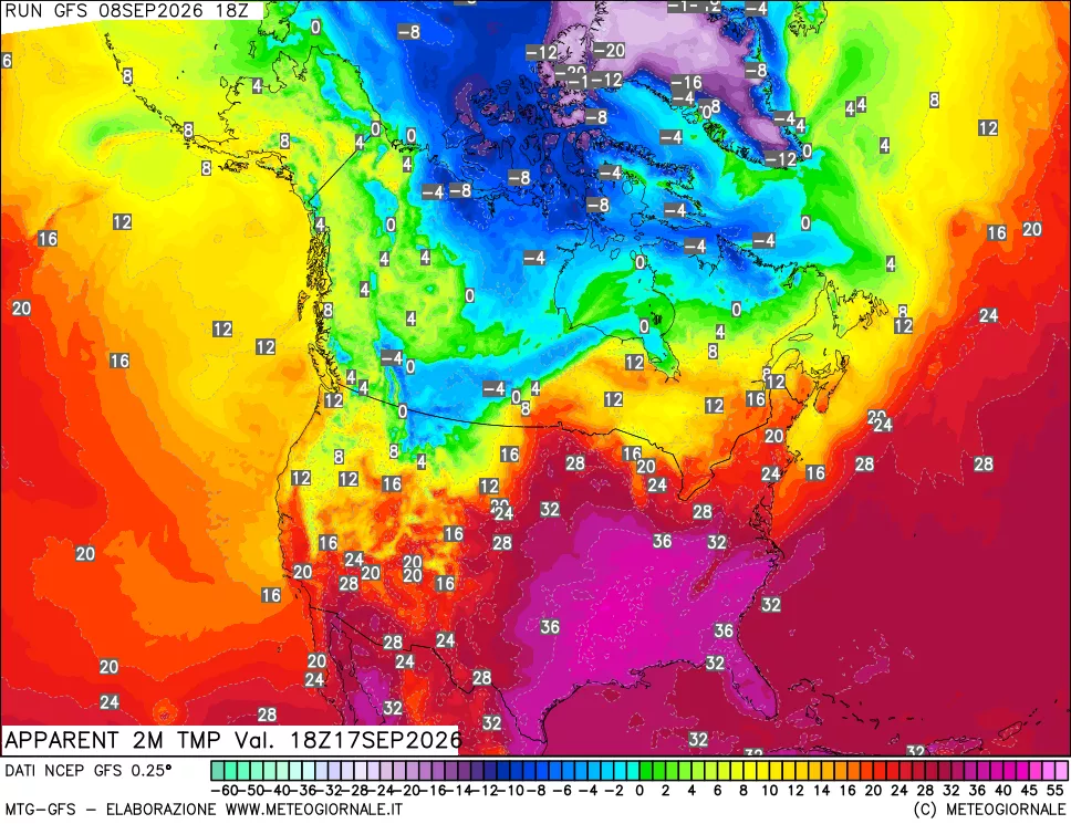 mappa Temp percepita