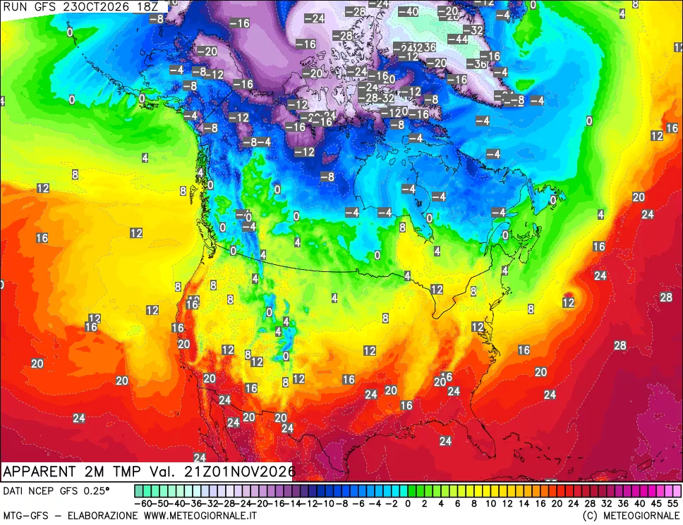 mappa Temp percepita