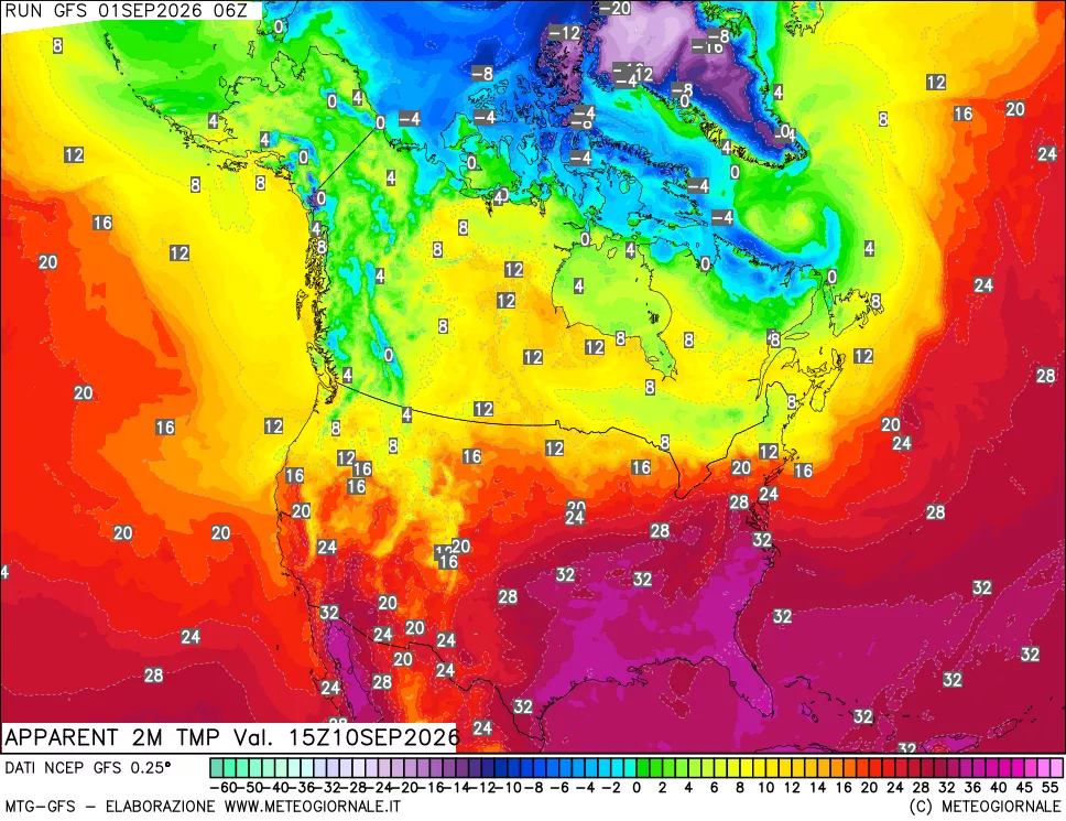 mappa Temp percepita