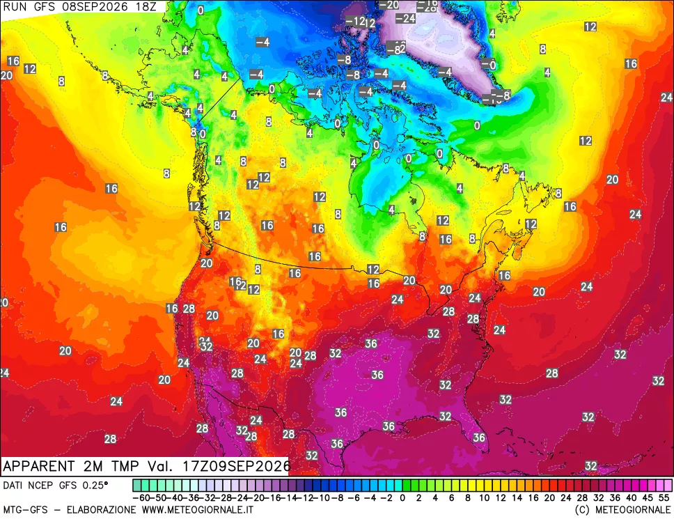 mappa Temp percepita