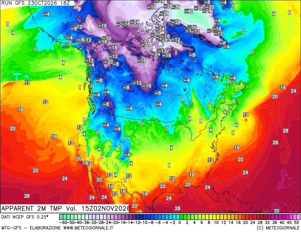 mappa Temp percepita
