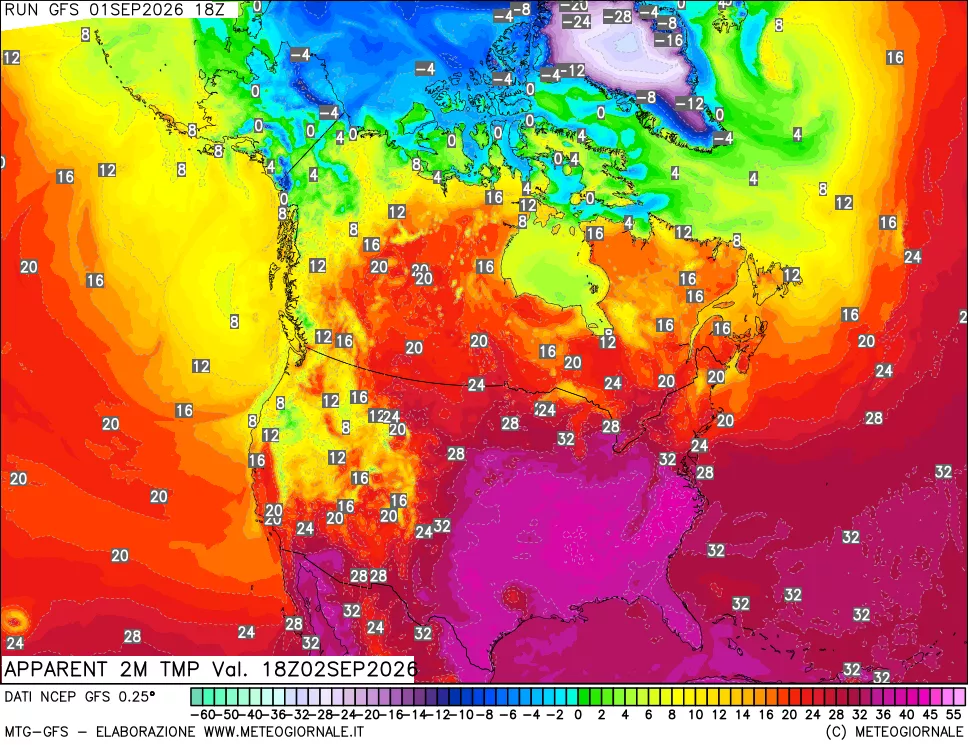 mappa Temp percepita