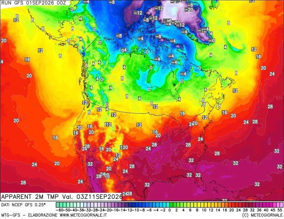 mappa Temp percepita