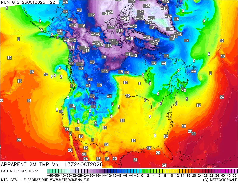mappa Temp percepita