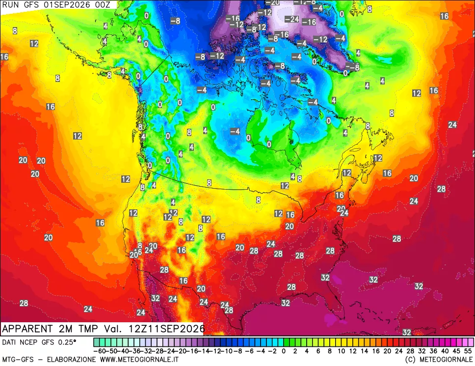 mappa Temp percepita