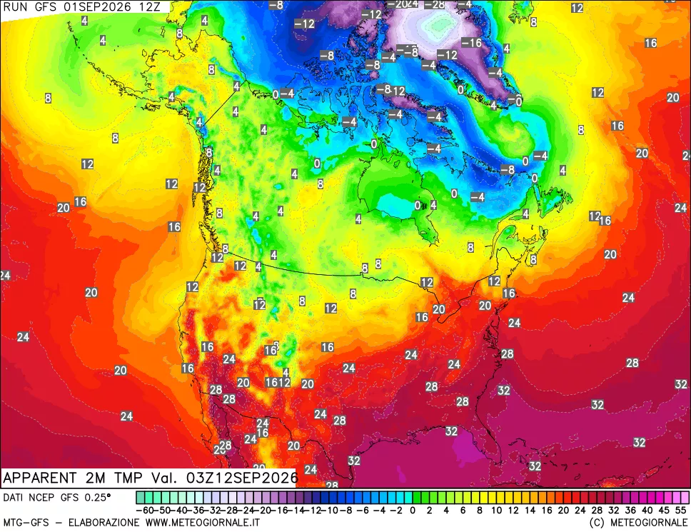 mappa Temp percepita