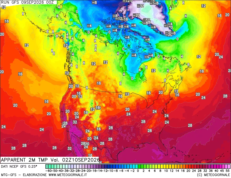 mappa Temp percepita