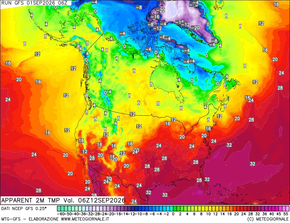 mappa Temp percepita