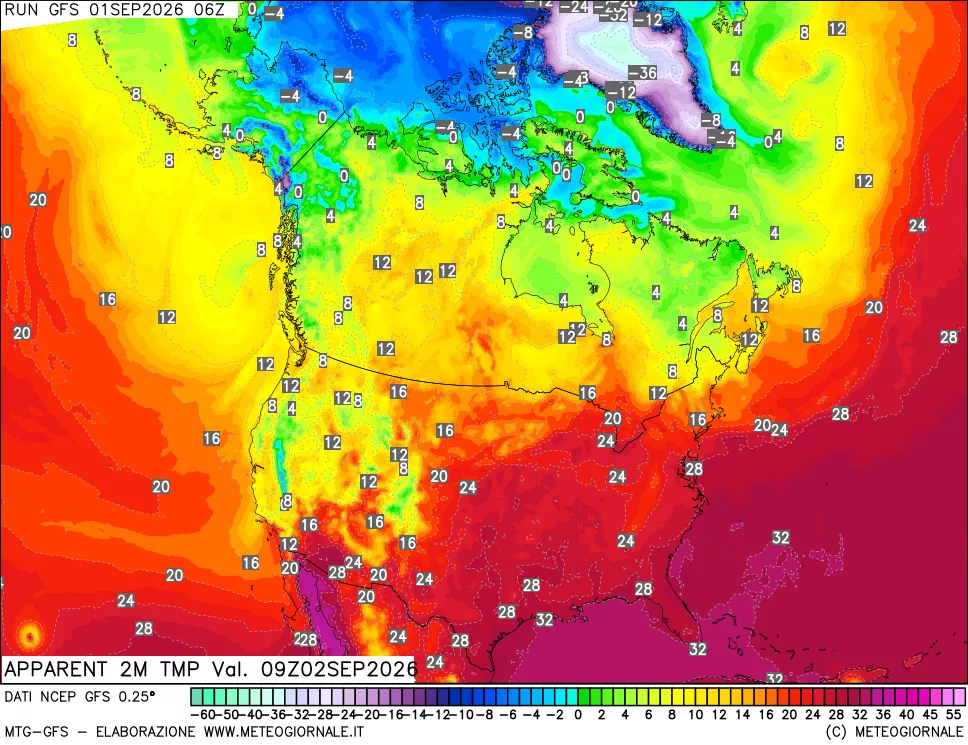 mappa Temp percepita