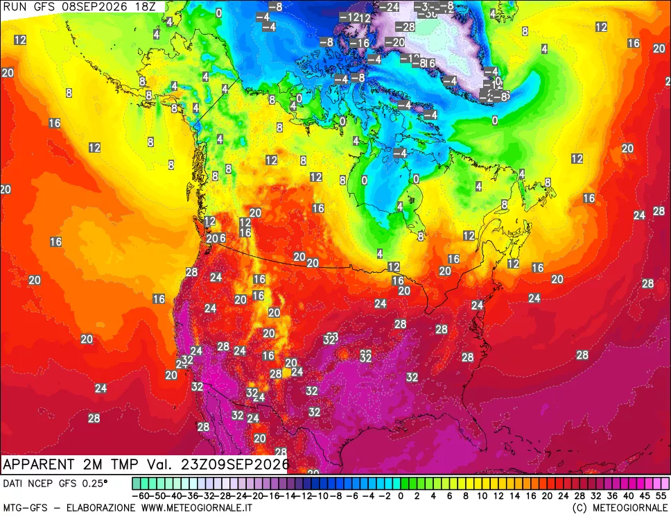 mappa Temp percepita
