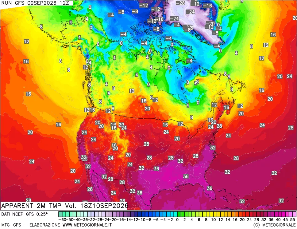 mappa Temp percepita
