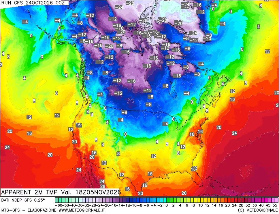 mappa Temp percepita