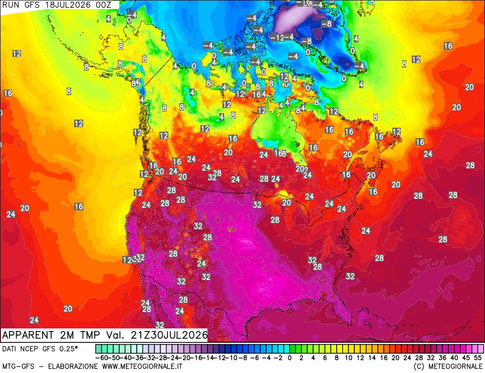 mappa Temp percepita
