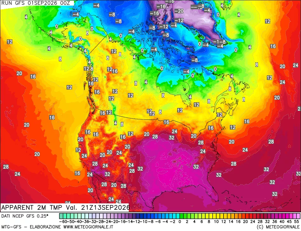 mappa Temp percepita