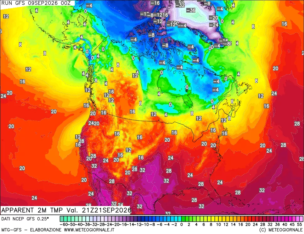 mappa Temp percepita