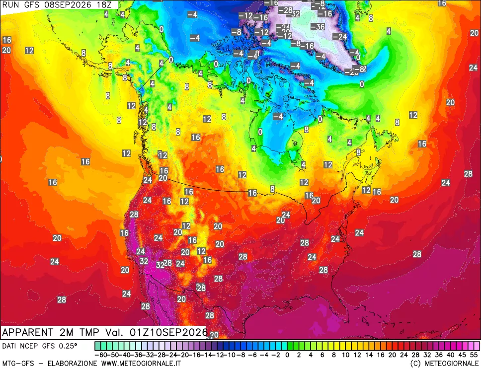 mappa Temp percepita