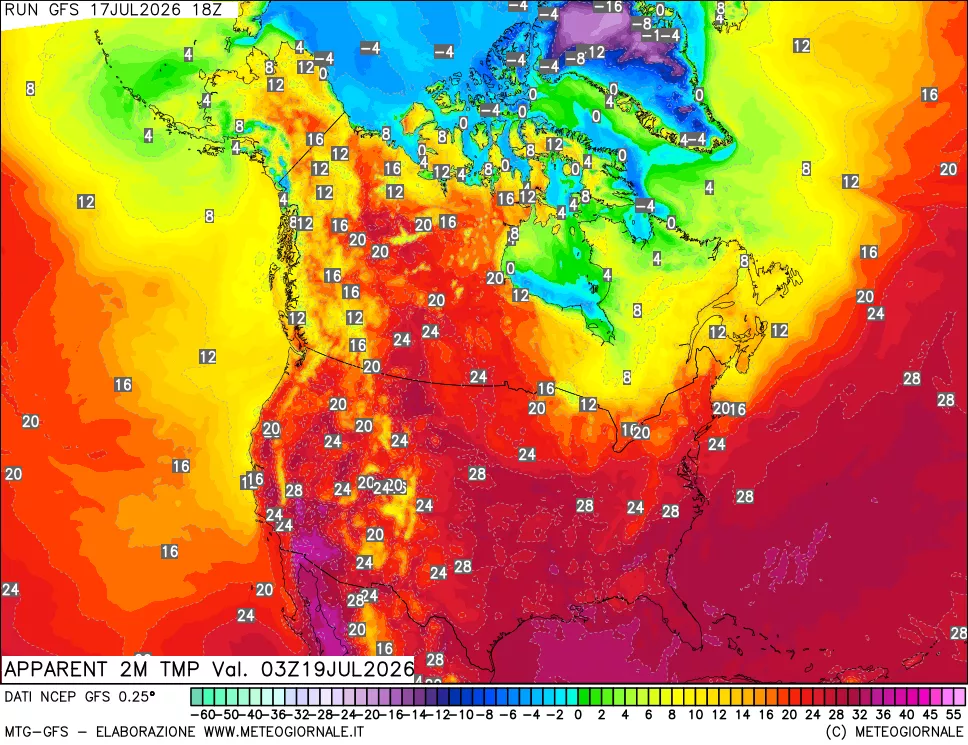 mappa Temp percepita