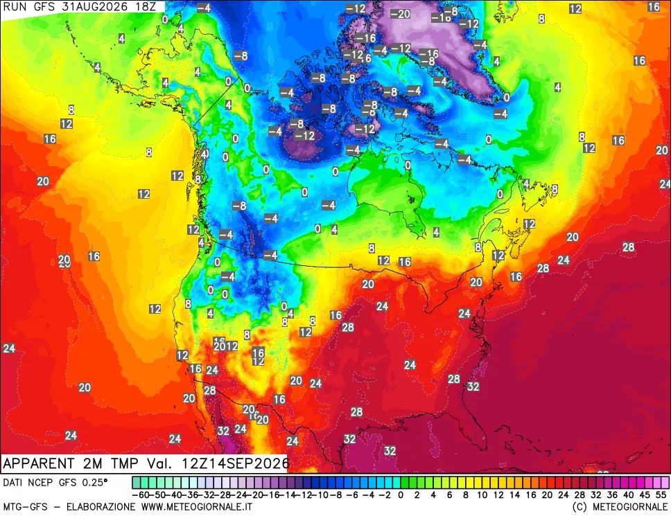 mappa Temp percepita