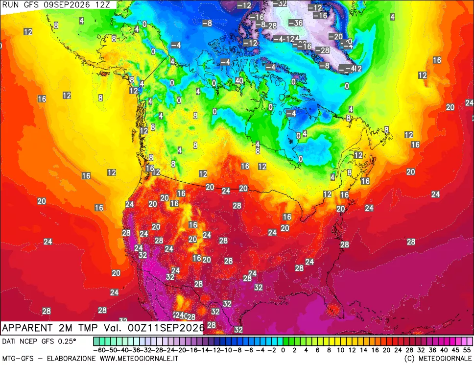 mappa Temp percepita