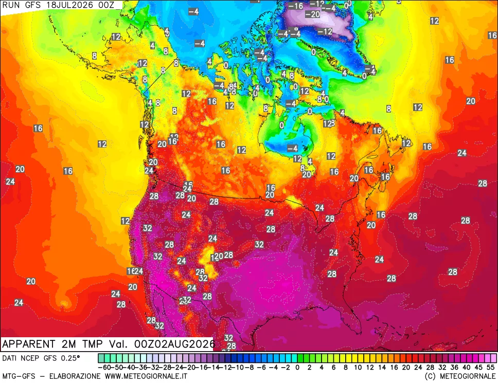 mappa Temp percepita
