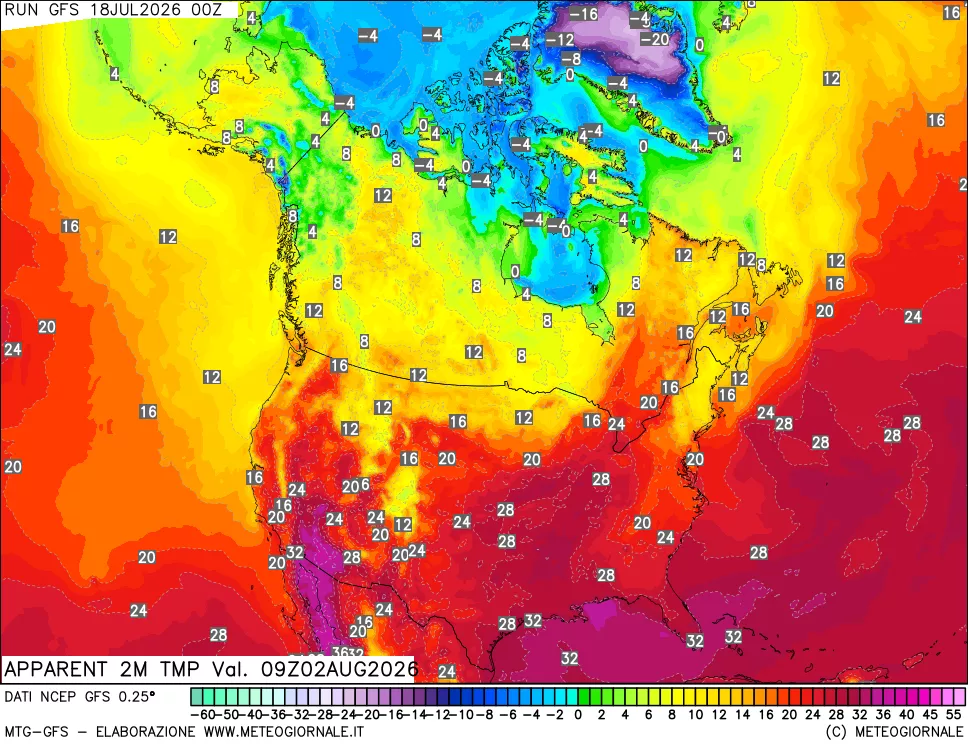 mappa Temp percepita