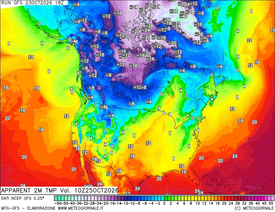 mappa Temp percepita
