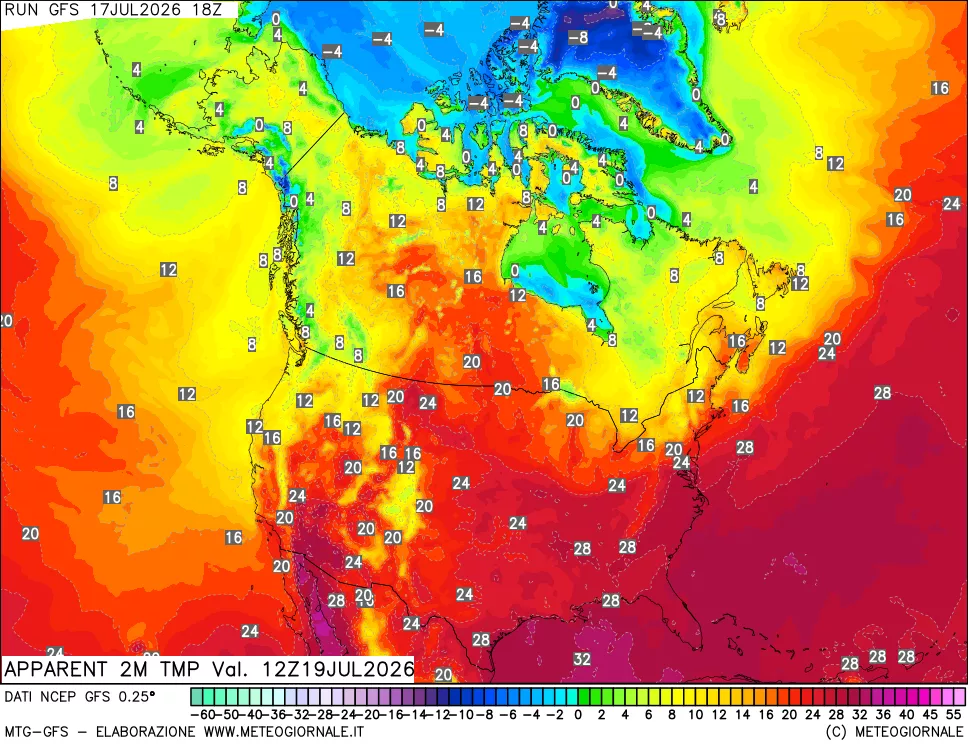 mappa Temp percepita