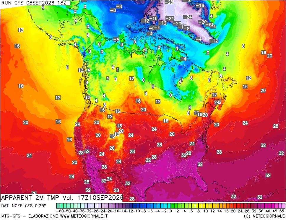 mappa Temp percepita