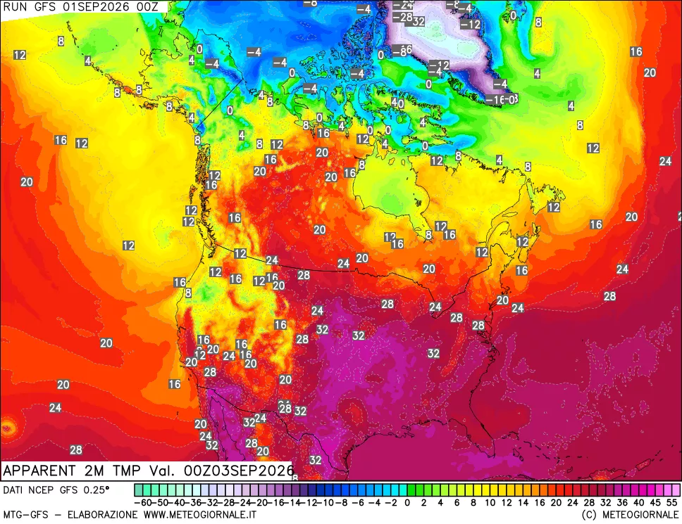 mappa Temp percepita