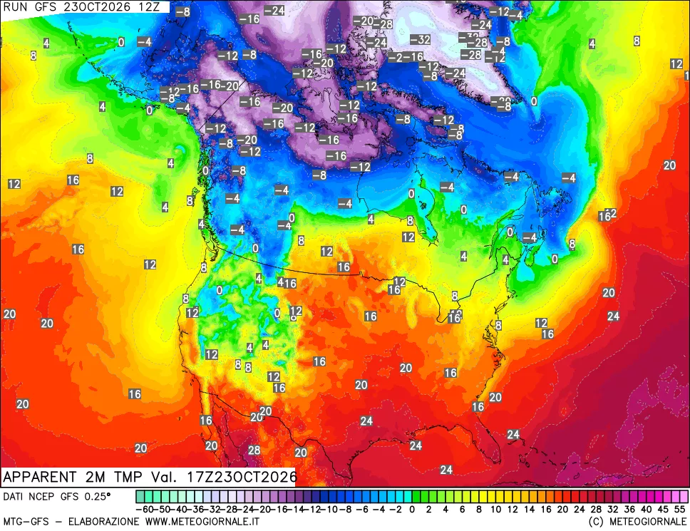 mappa Temp percepita