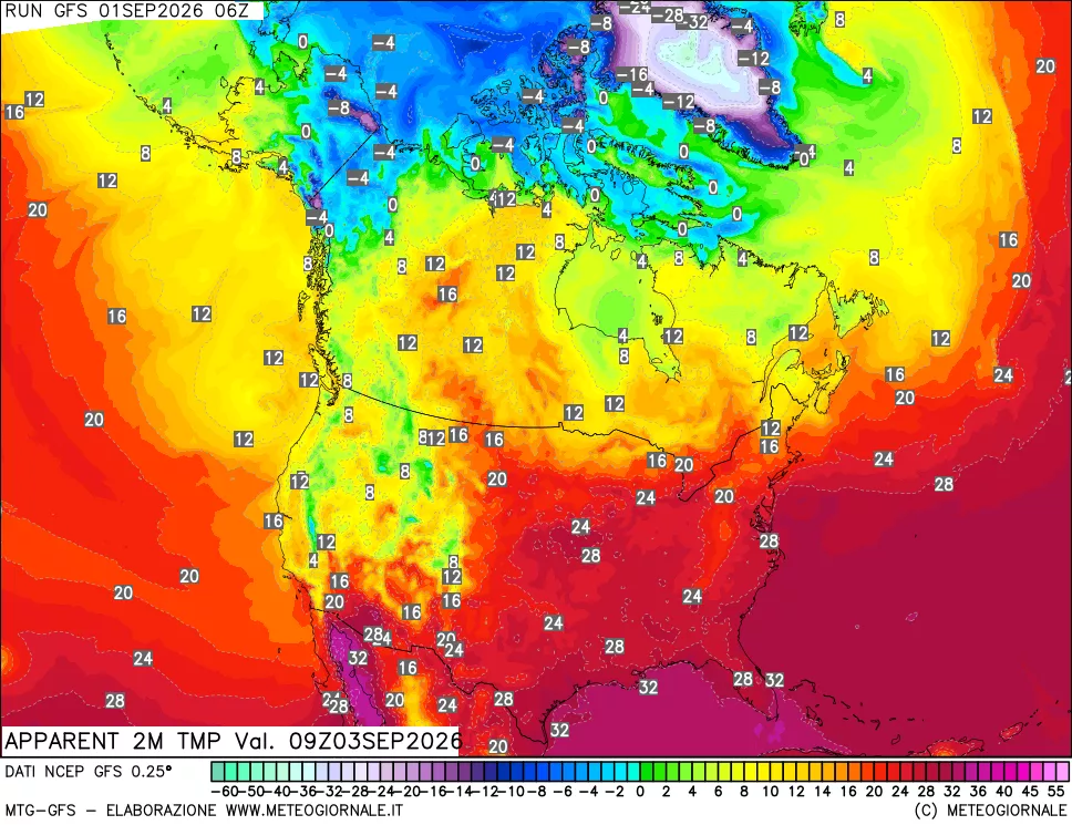 mappa Temp percepita