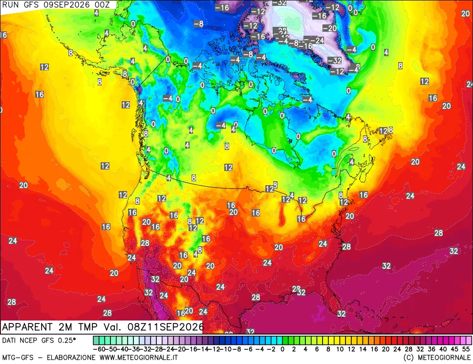 mappa Temp percepita