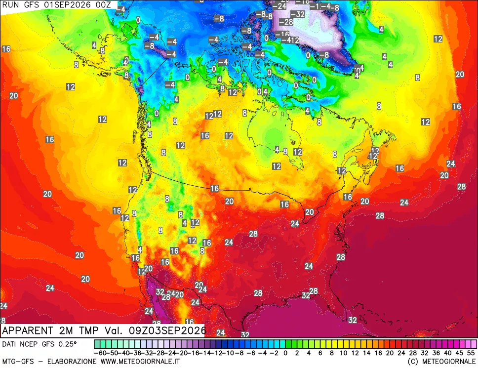 mappa Temp percepita