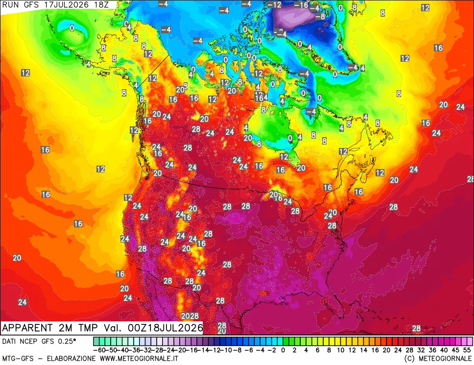 mappa Temp percepita